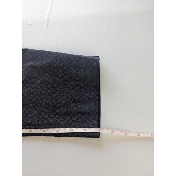 Orvis Pull On Pants Navy Burgundy Print 10 Stretch Comfort Skinny Tie Print - Picture 7 of 8